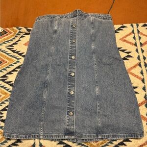 Abercrombie & Fitch Strapless Denim Mini Dress